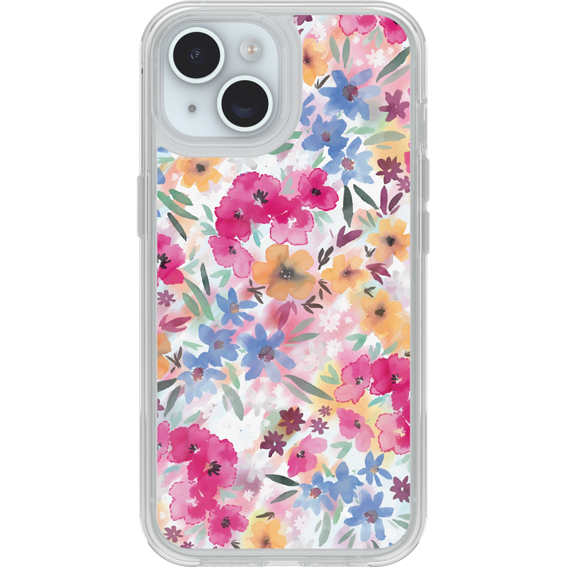 product image 1 - iPhone 16e/15/14/13 Hülle Symmetry Series Clear für MagSafe Confetti of Blossoms