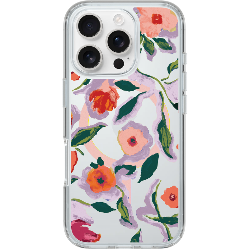 product image 1 - Coque iPhone 16 Pro Symmetry Series Clear pour MagSafe Confetti of Blossoms