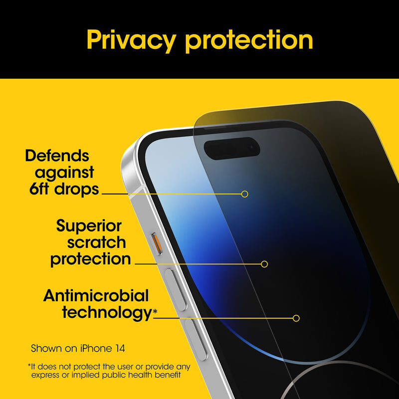 product image 4 - iPhone 15 Pro Max Displayschutz Premium Pro Glass Privacy Guard
