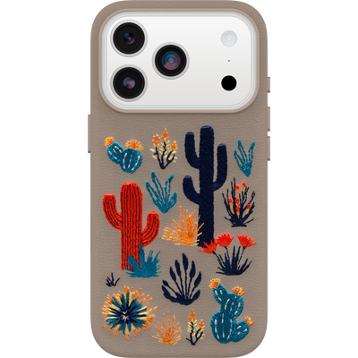 iPhone 17 Pro Hülle | Symmetry Series Cactus Leather Embroidery