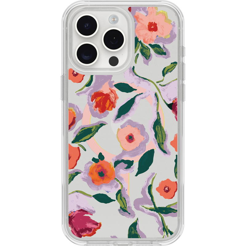 product image 1 - iPhone 15 Pro Max Hülle Symmetry Series Clear für MagSafe Confetti of Blossoms