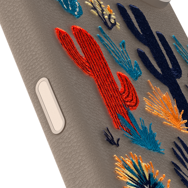 product image 3 - iPhone 17 Pro Max Case Symmetry Series Cactus Leather Embroidery