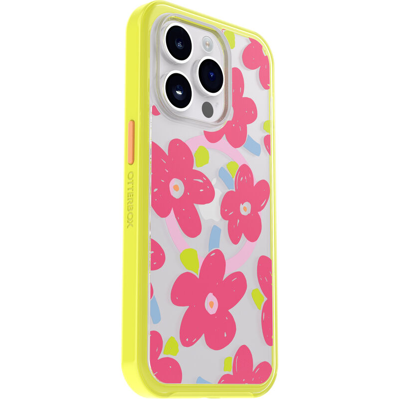 product image 3 - iPhone 14 Pro Hoesje Symmetry Series Clear voor MagSafe Fluttering Flora