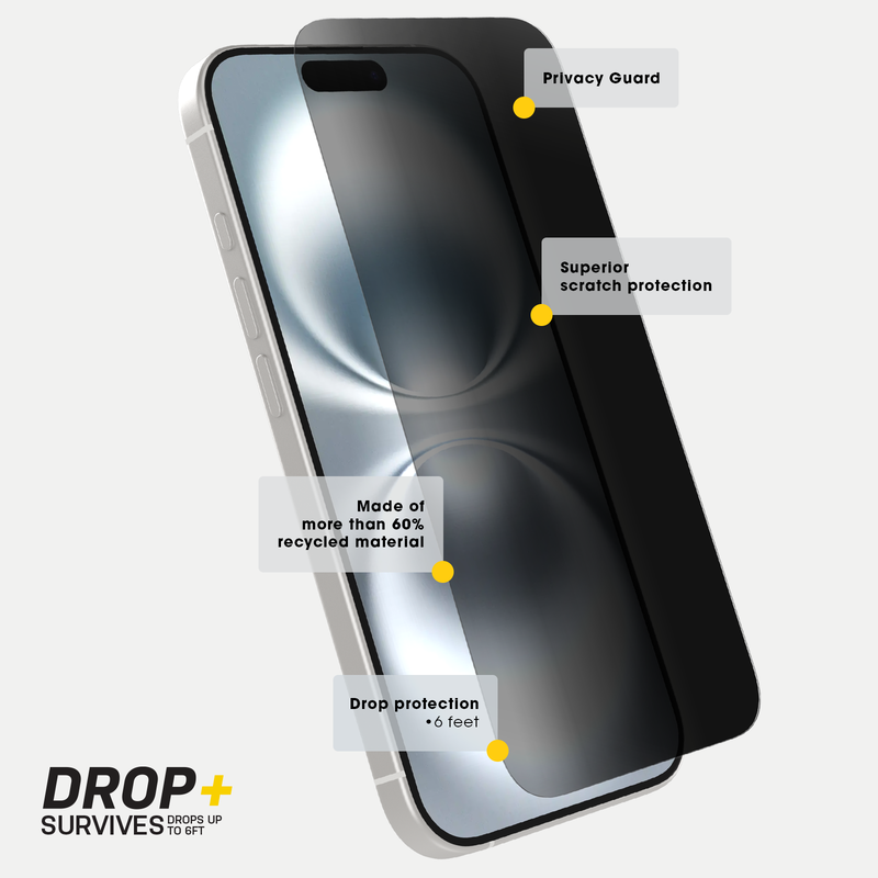 product image 3 - Protecteur d'écran iPhone 16 Pro Premium Pro Glass Privacy Guard