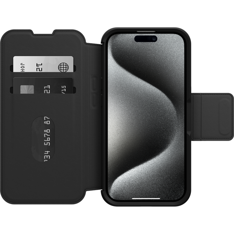 product image 2 - iPhone 15 Pro Coque Strada Series Folio MagSafe