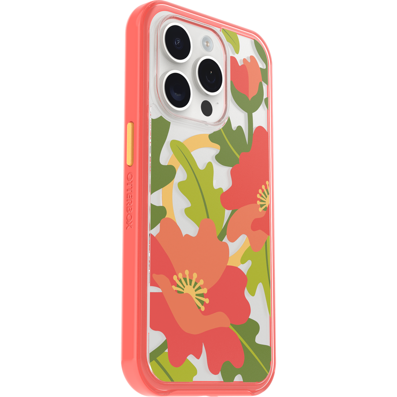 product image 3 - iPhone 15 Pro Hülle Symmetry Series Clear für MagSafe Fluttering Flora