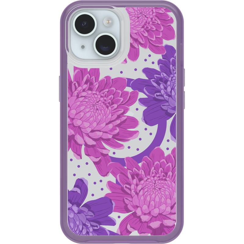 product image 2 - iPhone 16e und iPhone 15/14/13 Hülle Symmetry Series Clear für MagSafe Fluttering Flora