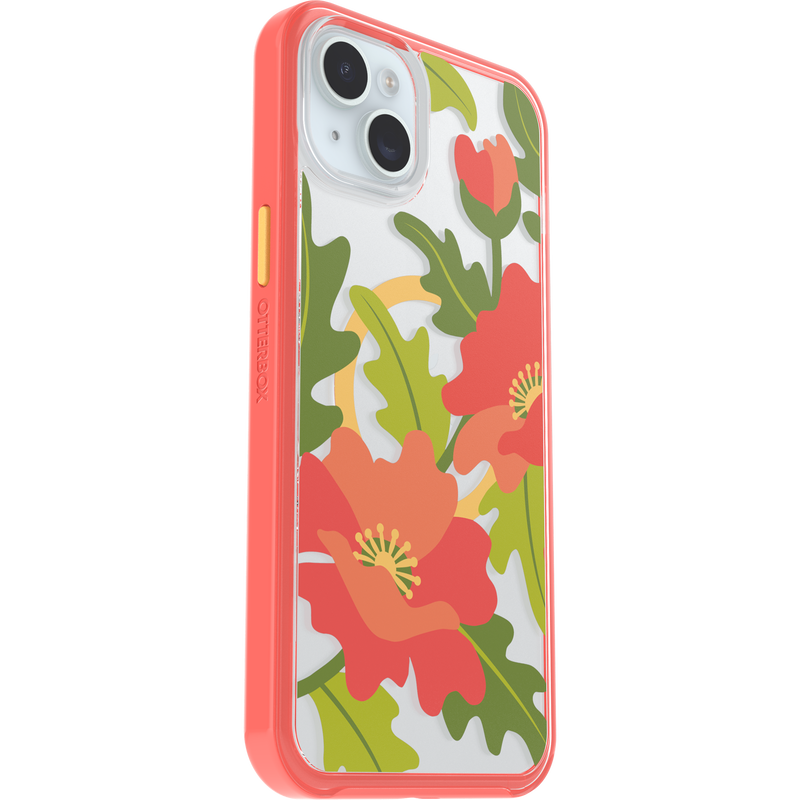 product image 3 - iPhone 14 Plus och iPhone 15 Plus Skal Symmetry Series Clear för MagSafe Fluttering Flora