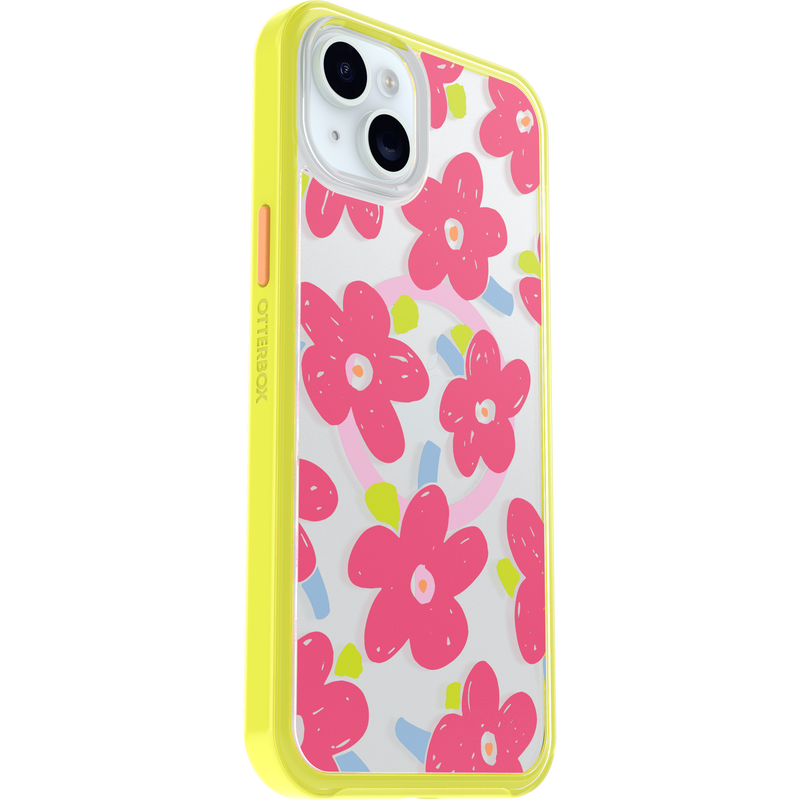 product image 3 - iPhone 14 Plus och iPhone 15 Plus Skal Symmetry Series Clear för MagSafe Fluttering Flora