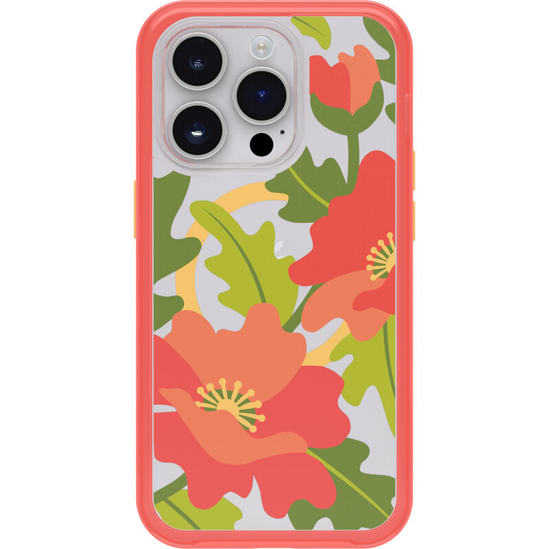 product image 2 - iPhone 14 Pro Skal Symmetry Series Clear för MagSafe Fluttering Flora