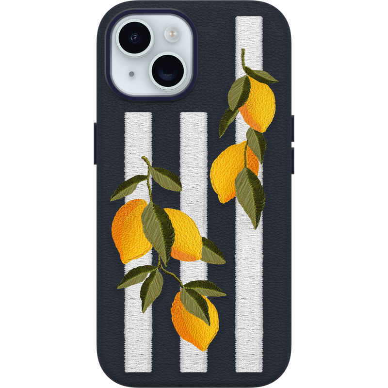 product image 2 - iPhone 16e and iPhone 15 Case Symmetry Series Cactus Leather Embroidery